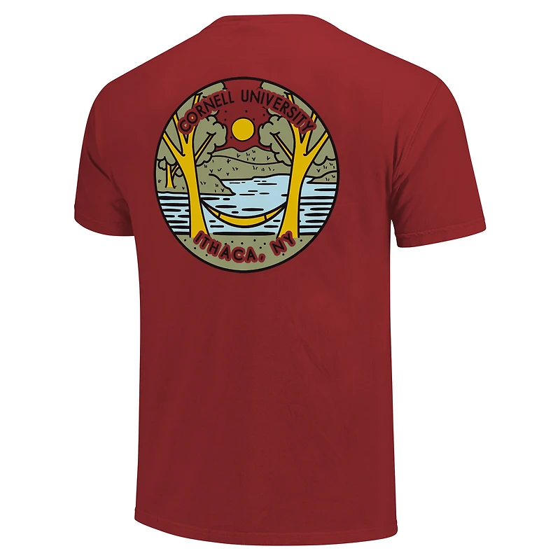 Unisex Red Cornell Big Scenic Comfort Colors T-Shirt