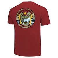 Unisex Red Cornell Big Scenic Comfort Colors T-Shirt