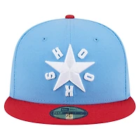 Men's New Era  Light Blue Corpus Christi Hooks Authentic Collection 59FIFTY Fitted Hat