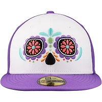 Casquette ajustée Corpus Christi Hooks Copa De La Diversion 59FIFTY New Era pour hommes, blanc/violet