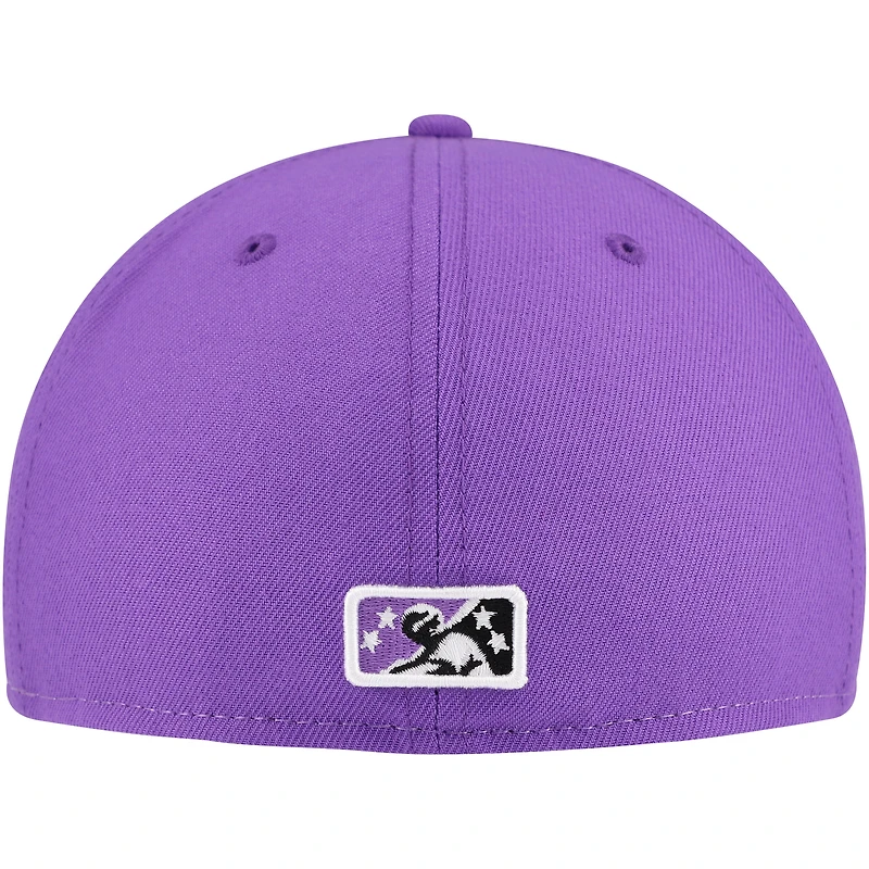 Casquette ajustée Corpus Christi Hooks Copa De La Diversion 59FIFTY New Era pour hommes, blanc/violet