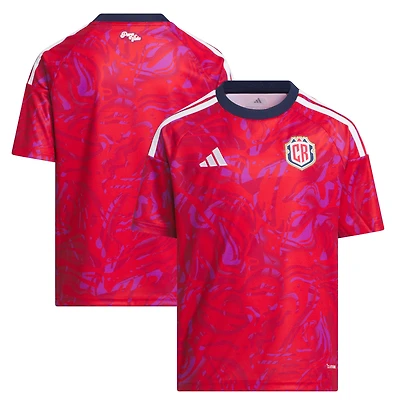 Maillot domicile réplique adidas rouge de l'équipe nationale du Costa Rica pour les jeunes, FIFA x Coupe Monde 2026