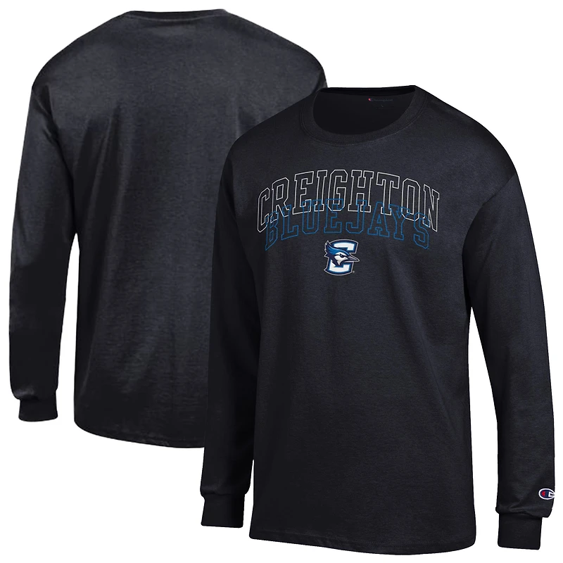 T-shirt à manches longues noir Champion Creighton Bluejays pour hommes