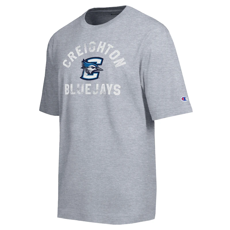 Men's Champion  Heather Gray Creighton Bluejays Weathered Team T-Shirt