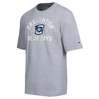 Men's Champion  Heather Gray Creighton Bluejays Weathered Team T-Shirt