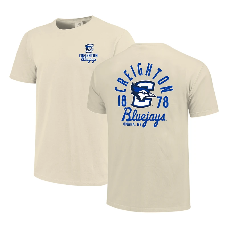 T-shirt crème pour homme avec motif mascotte des Creighton Bluejays