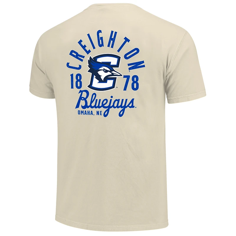 T-shirt crème pour homme avec motif mascotte des Creighton Bluejays