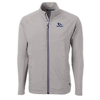 Men's Cutter & Buck Gray Creighton Bluejays Big Tall Adapt Eco Knit Hybrid Recycled Full-Zip Jacket
