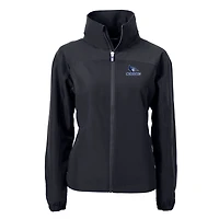 Veste zippée intégrale en tissu recyclé pour femme Cutter & Buck Black Creighton Bluejays Charter