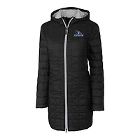 Manteau long à capuche Primaloft Eco pour femme, noir, Cutter & Buck, Creighton Bluejays, Rainier