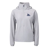 Anorak demi-zip écologique recyclé pour femme, gris, Cutter & Buck, Creighton Bluejays Charter