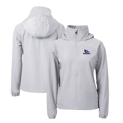 Anorak demi-zip écologique recyclé pour femme, gris, Cutter & Buck, Creighton Bluejays Charter