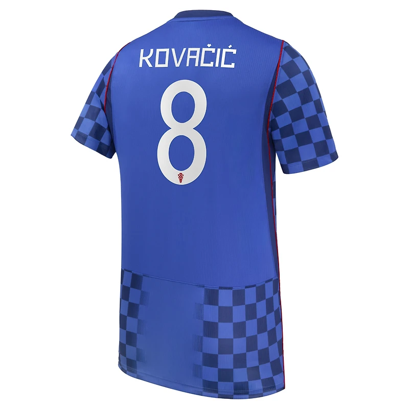 Maillot Nike Mateo Kovačić bleu marine pour homme, réplique du stade extérieur de l'équipe nationale Croatie 2026