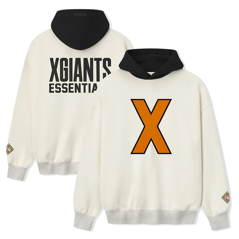 Men's Cream/Black Cuban Giants Fear of God x Negro Leagues Baseball Museum Fleece Pullover Hoodie