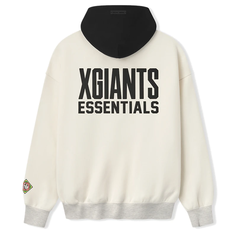 Men's Cream/Black Cuban Giants Fear of God x Negro Leagues Baseball Museum Fleece Pullover Hoodie