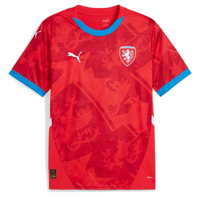 Maillot Puma rouge République tchèque équipe nationale 2024 domicile réplique pour homme