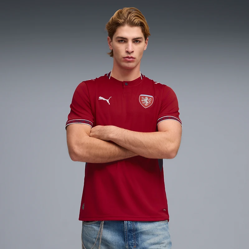 Men's Puma Red Czech Republic National Team 2026 Home Replica Jersey