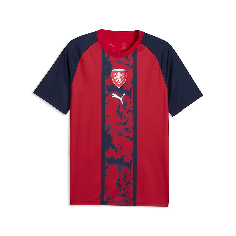 Maillot d'avant-match Puma rouge homme de l'équipe nationale République tchèque 2026