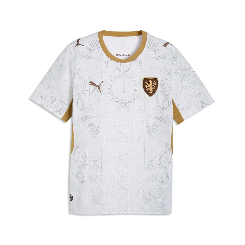 Maillot réplique extérieur blanc Puma pour homme de l'équipe nationale République tchèque 2026