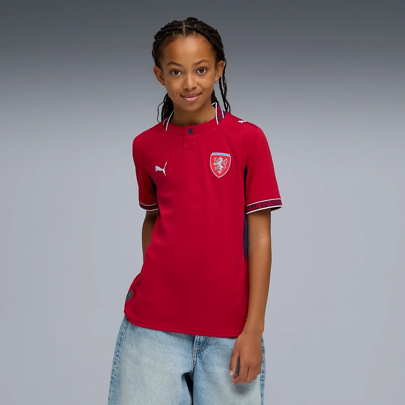 Youth Puma Red Czech Republic National Team 2026 Home Replica Jersey