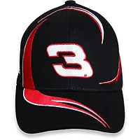 Men's Checkered Flag Black/Red Dale Earnhardt Goodwrench Swirl Adjustable Hat