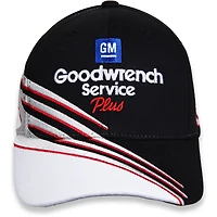 Men's Checkered Flag Black/White Dale Earnhardt Goodwrench Reverse Swoosh Adjustable Hat