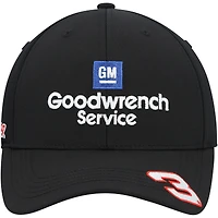 Men's Checkered Flag Black Dale Earnhardt Goodwrench Legend Adjustable Hat
