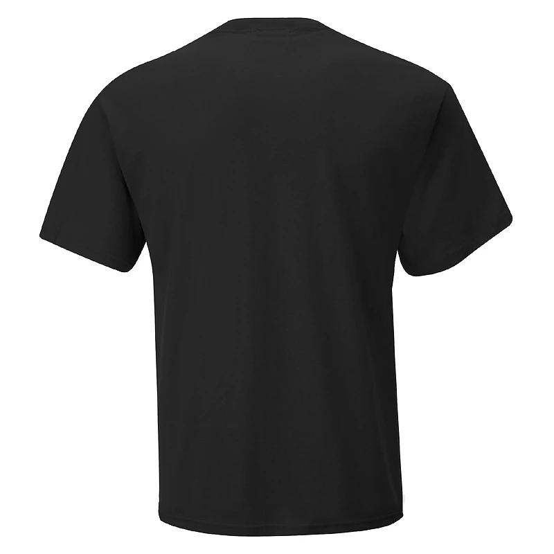 T-shirt Dale Earnhardt The Intimidator Legend noir avec drapeau à damier pour homme