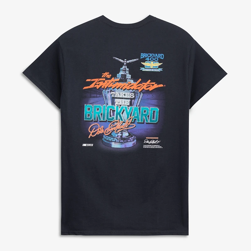T-shirt noir à carreaux pour homme, Dale Earnhardt, champion du Brickyard 400 de 1995