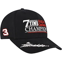 Men's Checkered Flag Sports Black Dale Earnhardt 7-Time NASCAR Cup Series Champion Adjustable Hat