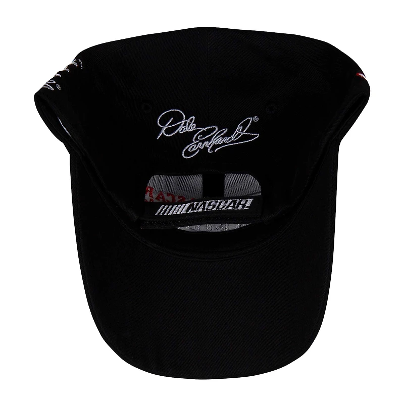 Men's Checkered Flag Sports Black Dale Earnhardt 7-Time NASCAR Cup Series Champion Adjustable Hat