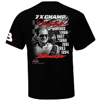 Men's Checkered Flag Sports Black Dale Earnhardt Seven-Time Champion Intimidator T-Shirt
