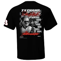 T-shirt à damier pour homme Dale Earnhardt, sept fois champion Intimidator, noir
