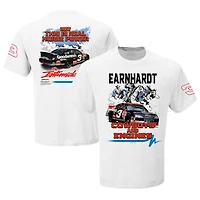 T-shirt à damier pour homme Dale Earnhardt Cowboys & Engines blanc