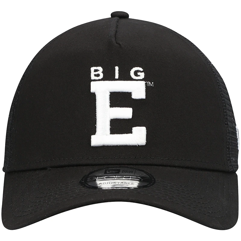 Men's New Era Black Dale Earnhardt Big E Legends 9FORTY A-Frame Trucker Snapback Hat