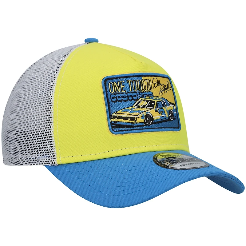 Casquette Snapback New Era pour homme, jaune/royal Dale Earnhardt Legends 9FORTY A-Frame Trucker