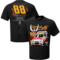 Men's Checkered Flag Black Dale Earnhardt Jr. NASCAR Hall of Fame Class 2021 Inductee T-Shirt