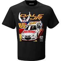 Men's Checkered Flag Black Dale Earnhardt Jr. NASCAR Hall of Fame Class 2021 Inductee T-Shirt