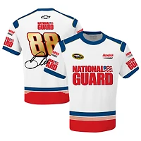 T-shirt blanc pour homme de la collection Hendrick Motorsports Team, Dale Earnhardt Jr., légende Garde nationale