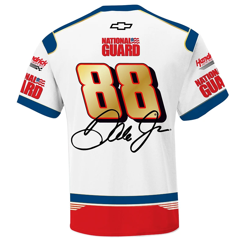Men's Hendrick Motorsports Team Collection  White Dale Earnhardt Jr. National Guard Legend Uniform T-Shirt