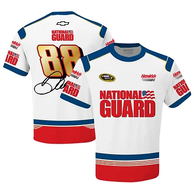 Men's Hendrick Motorsports Team Collection  White Dale Earnhardt Jr. National Guard Legend Uniform T-Shirt