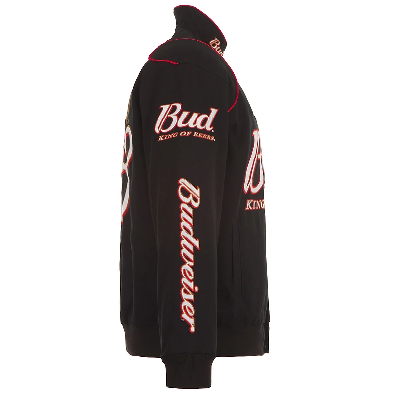 Veste en sergé à boutons-pression JH Design Red Dale Earnhardt Jr. Budweiser pour homme