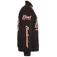 Veste en sergé à boutons-pression JH Design Red Dale Earnhardt Jr. Budweiser pour homme