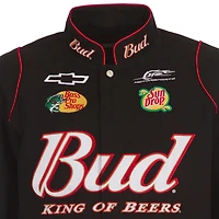 Men's JH Design Red Dale Earnhardt Jr. Budweiser Full-Snap Twill Jacket