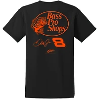 T-shirt officiel de l'équipe JR Motorsports pour homme, noir, Dale Earnhardt Jr. Bass Pro Shops Car