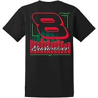 T-shirt officiel de l'équipe JR Motorsports pour homme avec voiture Budweiser Dale Earnhardt Jr. noir