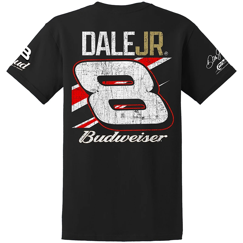 Men's JR Motorsports Official Team Apparel Black Dale Earnhardt Jr. Budweiser T-Shirt