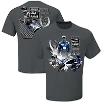 Men's JR Motorsports Official Team Apparel Charcoal Dale Earnhardt Jr. NASCAR Hall of Fame Class 2021 Graphic 2-Spot T-Shirt