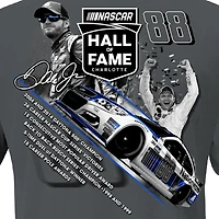 Men's JR Motorsports Official Team Apparel Charcoal Dale Earnhardt Jr. NASCAR Hall of Fame Class 2021 Graphic 2-Spot T-Shirt