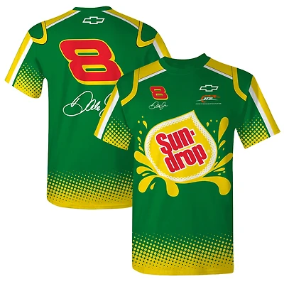 Men's JR Motorsports Official Team Apparel  Green/Yellow Dale Earnhardt Jr. Sun Drop Uniform T-Shirt